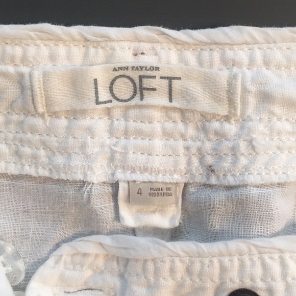 Loft white linen shorts - Picture 2 of 3